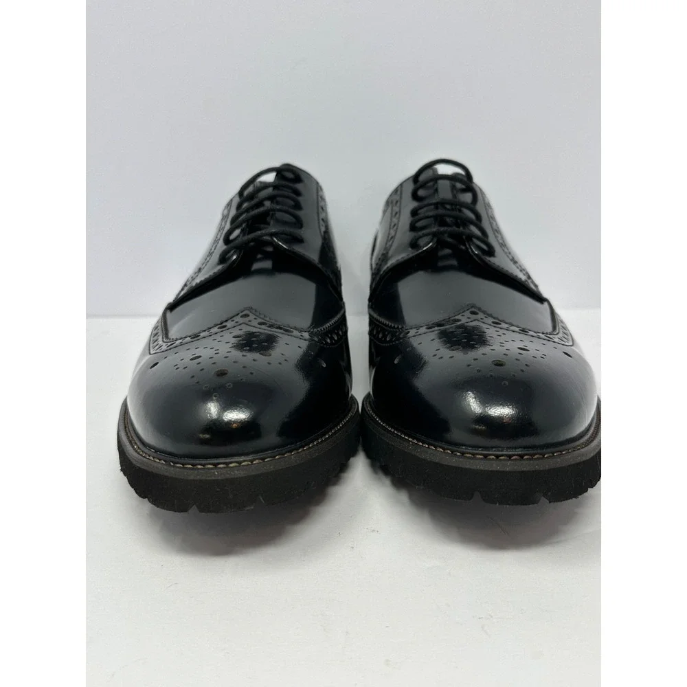 NEW Moretti Gold Odessa II Shoes Men Sz 11 D Black Leather Wingtip Brogue Oxford